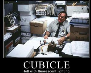 Studiu: Birourile de tip "cubicle", proiectate de "Diavol" in adancurile "Iadului"