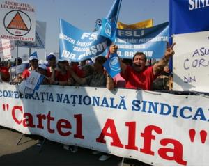 BNS si Cartel Alfa protesteaza fata de masurile de austeritate
