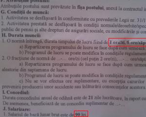 Angajatii romani rup tacerea: Desi lucreaza 8 ore pe zi si primeste 1.000 de lei pe luna, in contractul unui salariat apare un program de o ora pe zi si un salariu de 90 de lei
