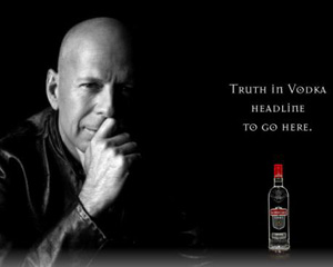 Piata bate filmul (I): Bruce Willis, actionar la "regele vodcii"