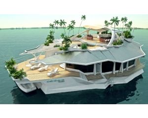 Cum arata insula plutitoare artificiala de 6 milioane de dolari