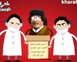  Revoltele arabe transpuse in desene animate: In Iordania au aparut parodii animate despre Gadhafi si Mubarak  
