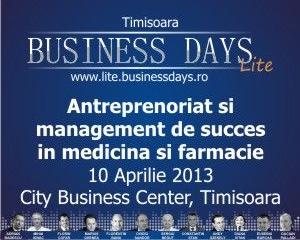 Business Days Lite: Antreprenoriat si management de succes in domeniul sanatatii
