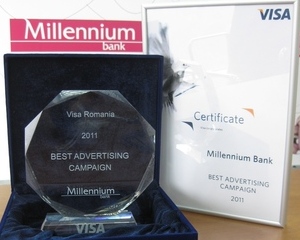 Visa a premiat Millennium Bank pentru campaniile publicitare legate de carduri