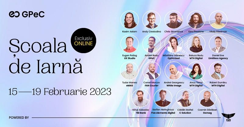 Scoala de Iarna GPeC 15-19 februarie: Cursuri intensive de E-Commerce & Digital Marketing cu traineri internationali si romani