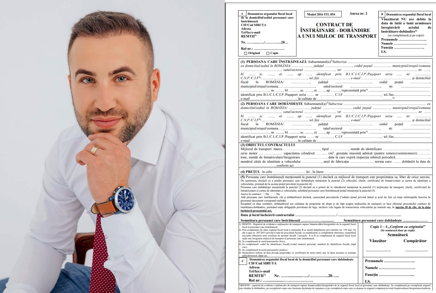 Alexandru Razvan, fondator Contract Auto, platforma online pentru generarea contractului de vanzare cumparare!