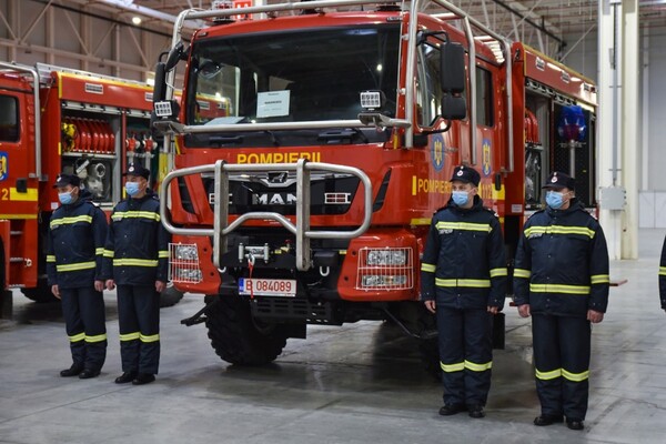 Inspectoratul General pentru Situatii de Urgenta a primit 10 autospeciale proiectate pentru stingerea incendiilor de padure