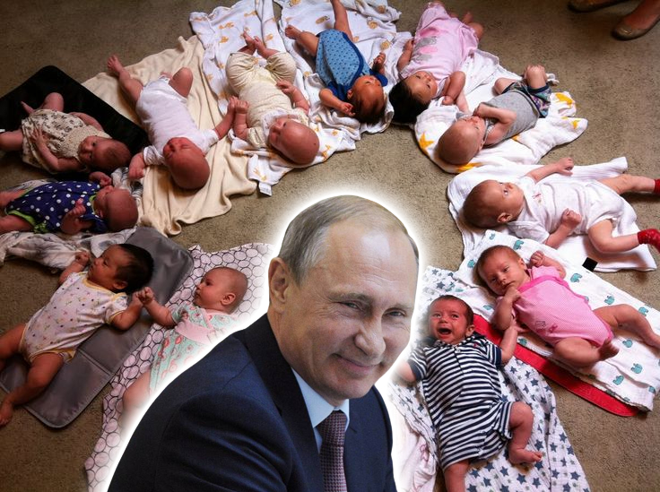 Vladimir Putin ofera cate 1 milion de ruble femeilor care nasc cel putin 10 copii