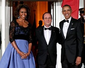 Atmosfera perfecta la dineul oferit de Obama in cinstea lui Hollande