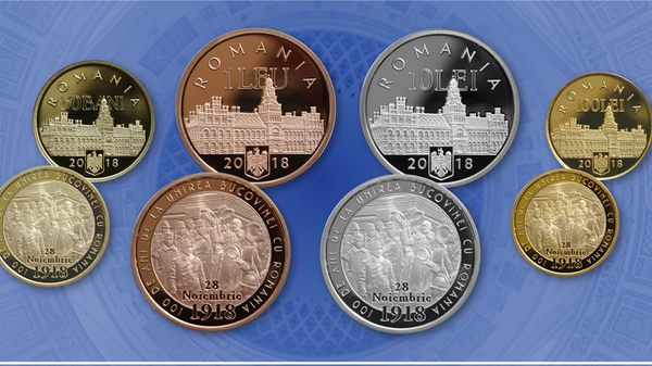 BNR dedica o emisiune numismatica implinirii a 100 de ani de la Unirea Bucovinei cu Romania