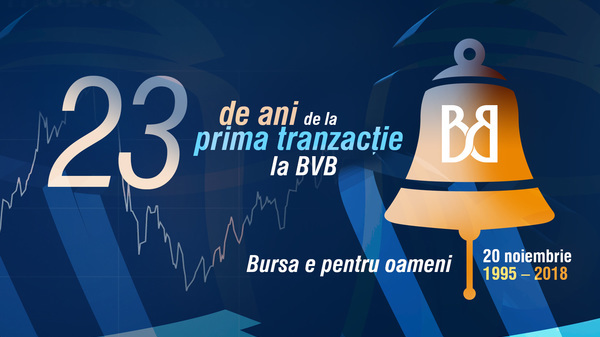 23 de ani de la prima tranzactie la Bursa de Valori Bucuresti