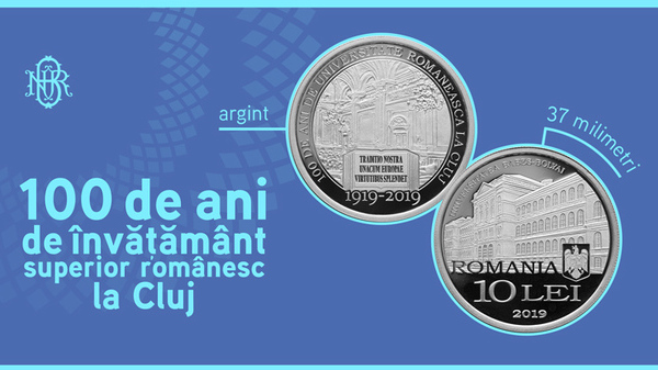 Emisiune numismatica avand ca tema 100 de ani de invatamant superior romanesc la Cluj