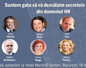 Conferinta "Cariera ta in HR - Leadership, performanta, intraprenoriat": cei mai apreciati lectori din HR vin pe 18 martie la Hotel Marshal Garden