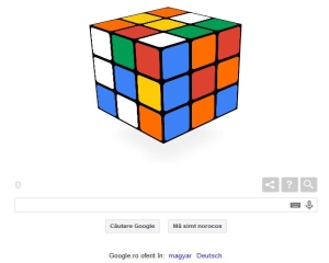 40 de ani de la inventarea Cubului Rubik, sarbatoriti de Google