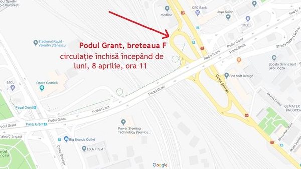 Atentie! Incep lucrarile de reabilitare si consolidare la Podul Grant