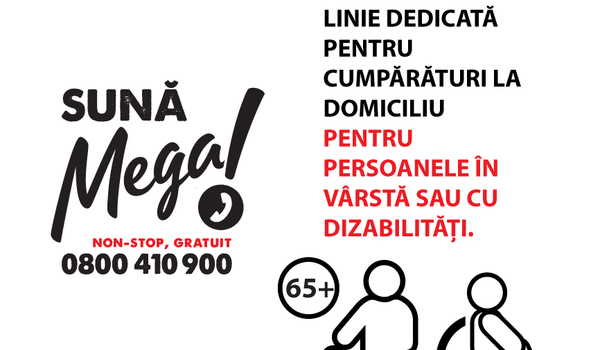 Mega Image faciliteaza cumparaturile livrate gratuit la domiciliu pentru varstnici printr-o linie telefonica dedicata