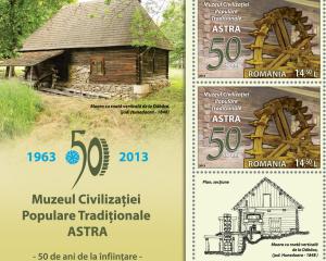 50 de ani de existenta a Muzeului ASTRA, aniversati pe timbrele Romfilatelia