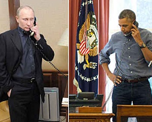 Vladimir Putin l-a sunat pe Barack Obama pentru a discuta despre criza din Crimeea
