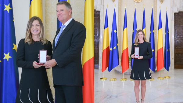 Simona Halep a primit Ordinul National "Steaua Romaniei" in grad de cavaler