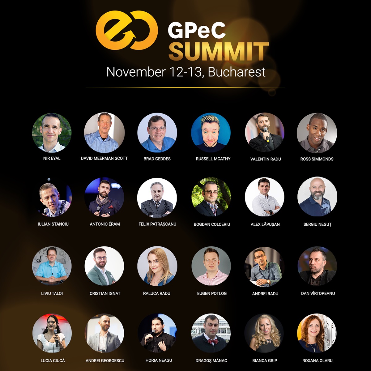 25+ Speakeri Exceptionali urca pe scena GPeC SUMMIT 12-13 noiembrie 2018