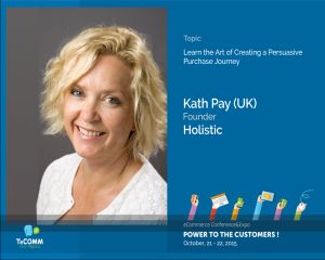 Kath Pay, speaker inclus in Top 50 Email Marketing Influencers, prezent la TeCOMM - conferinta de eCommerce