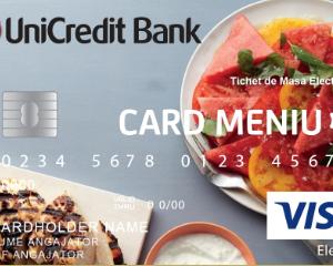 UniCredit Bank lanseaza cardul pentru acordarea tichetelor de masa in format electronic