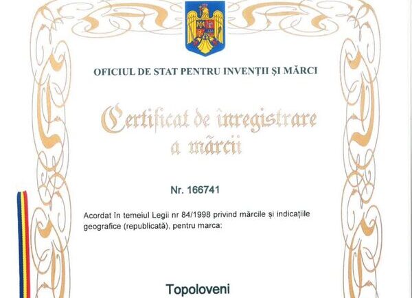 "Topoloveni" a devenit marca inregistrata la OSIM
