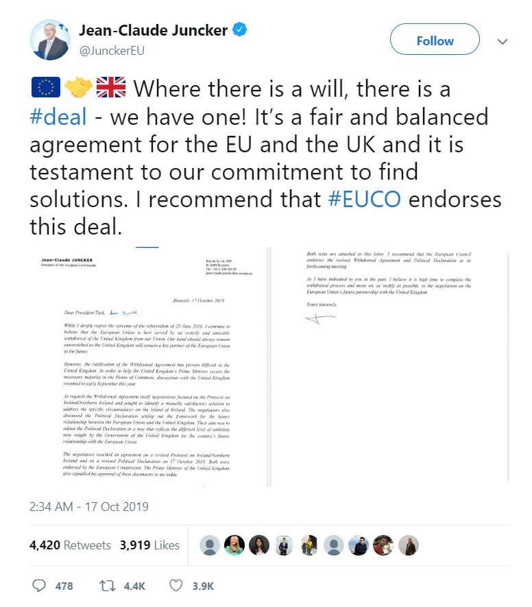 noul acord pentru brexit londra ue