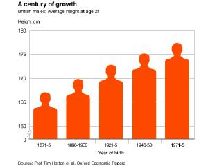 Barbatii europeni au crescut cu 11 centimetri intr-un secol