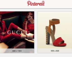 Gucci dezvolta bannerul de publicitate pe Pinterest