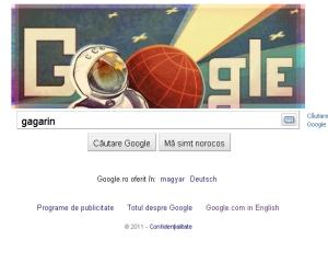 Google il aniverseaza pe Yuri Gagarin