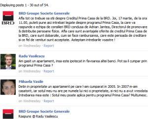BRD, chat pe Facebook cu utilizatorii interesati de programul Prima Casa