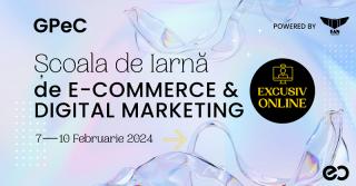 19 traineri internationali si romani si 15 sesiuni de cursuri intensive de E-Commerce si Digital Marketing la Scoala de Iarna GPeC Online 7-10 februarie