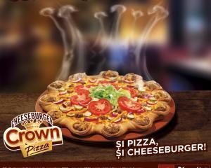 Pizza sau cheeseburger? Nu te decizi? Pizza Hut le combina si ti le da in Crown Cheeseburger