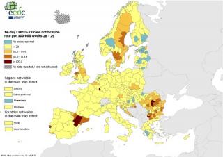 Romania, pe PRIMUL LOC in UE la numarul de decese COVID-19, din ultimele 14 zile, raportat la suta de mii de locuitori