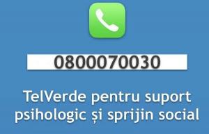 Noua linie de telefonie de tip TelVerde de suport psihologic si sprijin social