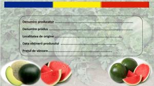 Etichete speciale pentru pepenii romanesti din pietele agroalimentare