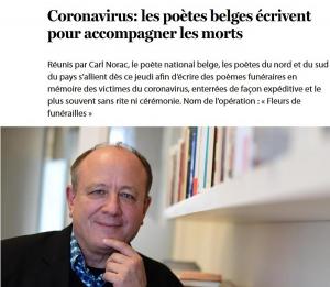 Poetii belgieni scriu poeme de ramas bun pentru cei rapusi de coronavirus