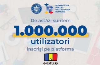 Ghiseul.ro a devenit prima platforma digitala a statului roman care inregistreaza 1.000.000 de utilizatori